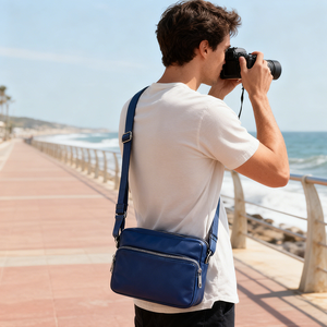 プロカスタムヘビーデューティ撮影撮影タンビーガンPuレザー耐久性のあるショルダーCrsosボディミラーレスレンズカメラバッグ - Product Image 6