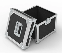 Boîte de rangement pour disques vinyles LP de 10 pouces, 100 pièces, de luxe, avec poignée de transport et mousse interne, en aluminium verrouillable