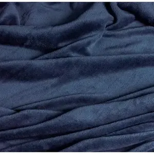 Cobija Ligera Vianney Tamaño King Size / Queen Size Azul Marino con Diseño de Tela Lisa - Product Image 6