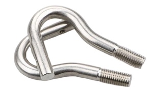 Tornillo de diente de máquina de ojo de oveja de boca cerrada, gancho de signo de interrogación abierto con perno de anillo circular, tornillo de anillo colgante - Product Image 3
