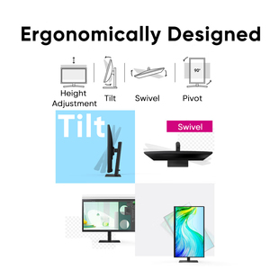 شاشة S27F612EAC من شركة sMarsign 27 بوصة 2K IPS IPS Hz تصميم مكتب العناية بالعين ثلاثية الجوانب رفيعة جدًا شاشة دوارة بارتفاع قابل للتعديل - Product Image 5