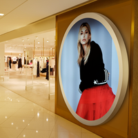 Écran LED circulaire à design rond, simple face, pour publicité intérieure, affichage mural LED