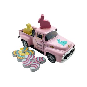 Adorno de Conejo de Pascua, Decoración Vintage, Modelo de <span class=keywords><strong>Coche</strong></span> <span class=keywords><strong>Antiguo</strong></span>, Camioneta de Aleación - Product Image 2