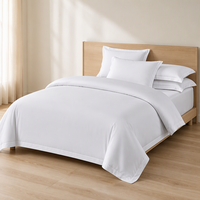 Ensemble de literie d'hôtel personnalisé, ensemble de literie en coton, ensemble de linge de lit 100% coton blanc, housse de couette, drap, taie d'oreiller, fabricant OEM