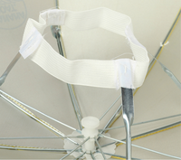 Casquette parapluie pour enfants en polyester argenté mains libres, protection solaire et pluie, avec impression de logo pour cadeaux d'affaires