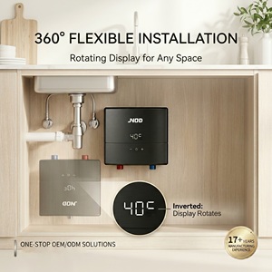 120V 220V Montaje en pared de baja potencia a pedido Calentador de agua caliente instantáneo eléctrico Cabezal de ducha de géiser de agua caliente sin tanque para debajo del fregadero - Product Image 2