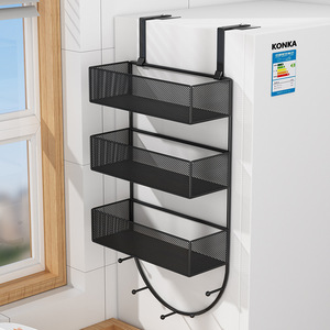 Tủ lạnh màu đen kệ móc bên tường treo giá - Product Image 2