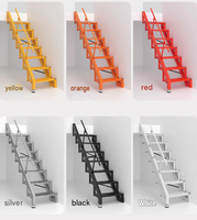 Escaliers télescopiques pliants en alliage d'aluminium de conception industrielle extensible et personnalisable pour une utilisation en intérieur