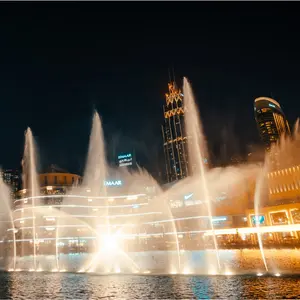 80m lac flottant Laser fontaine d'eau spectacle extérieur décoratif personnalisé musique danse fontaine d'eau