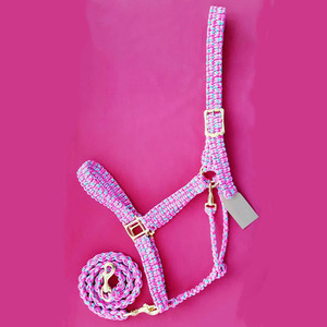 Paracord lavable en laiton <span class=keywords><strong>triangle</strong></span> cheval collier en cuir bride corde licous cheval colliers - Product Image 4