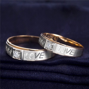 Anillo de Joyería Messi para Boda, Oro Blanco de 18K y Oro Rosa de Dos Colores, Anillo de Compromiso y Matrimonio con Diamante Natural para Enamorados - Product Image 3