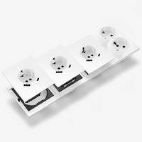Interruptores y Enchufes de Pared WESA, Enchufe Doble Europeo con USB Tipo C, Enchufe Múltiple para Pared, Combinación Libre, Diseño Moderno y Lujoso