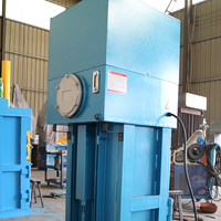 Presse à balles verticale hydraulique pour le recyclage des déchets, compacte, semi-automatique, haute efficacité