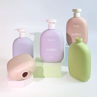 Bouteille en plastique PE 300 ml avec couvercle à clapet pour lotion corporelle, shampoing, gel douche, sous-vêtements, détergent à lessive