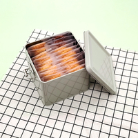 En stock, boîte cadeau carrée tiramisu personnalisée en étain, emballage de gâteaux de qualité alimentaire, bonbons, café, thé, boîte de conserve en métal mat avec serrure