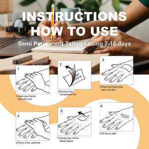 Realistic Elegant <strong>Chinese</strong> <strong>Character</strong> Body Art Letters Waterproof Lasting <strong>Chinese</strong> Semi-Permanent <strong>Tattoo</strong> Stick Temporary Stickers - Product Image 3