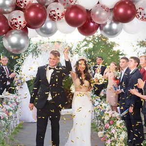 60 Palloncini in Lattice Metallizzato <span class=keywords><strong>di</strong></span> Alta Qualità da 12 Pollici, Ghirlanda per Decorazioni Festa, Laurea, Halloween, Ecologici - Product Image 3