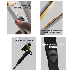Five Plus logotipo personalizado Ion negativo eléctrico caliente peine Flatirons secador de pelo <span class=keywords><strong>plancha</strong></span> rizadora conjunto - Product Image 5
