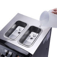Machine à crème glacée HENGZHI, 3 saveurs, machine à crème glacée molle commerciale