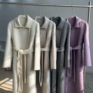 Wool Women Long Brown Overcoat Special Sleeve Teddy Coat Lamb Shearling Coats