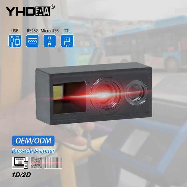 YHDAA 1D 2D CMOS Barcode Scanner Module, USB/RS232/TTL Support, Read Phone Screen Codes, Fuzzy Codes