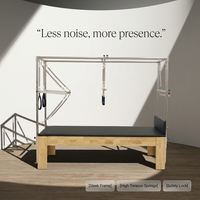 Table de Pilates Cadillac Trapeze Professionnelle en Bois de Chêne, Qualité Studio, Lit de Pilates en Bois Massif Robuste et Portable pour la Santé et le Fitness