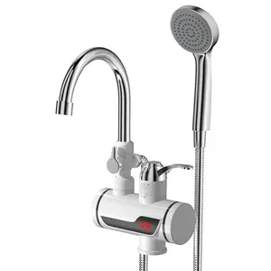 220V Máy nước nóng phòng tắm nhà bếp ngay lập tức điện máy nước nóng tap hiển thị nhiệt độ với vòi hoa sen