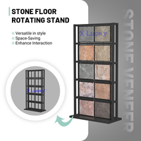 Étagère verticale en granit de taille et de couleur personnalisables, rangement multi-grilles, adaptée pour l'étagère d'échantillons de céramique en magasin de détail