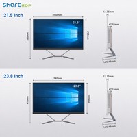 Sharerdp Personalizado I3 I5 I7 12.ª Generación 1215U 1235U 1255U 12450H 12650H Computadora de Escritorio Todo en Uno Pequeña sin Marco de 21.5 23.8 Pulgadas