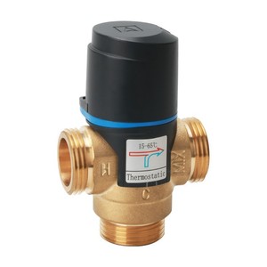 Válvula mezcladora termostática de latón DN15 DN20 DN25 para calentador de agua solar y calefacción por suelo radiante - Product Image 1