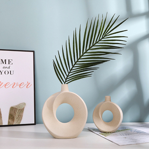 Modern Porcelain Unique Handmade Custom Nordic Creative Minimalist Ceramic <b>Vase</b> for Interior Decorations - Product Image 1