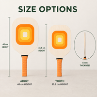 Ensemble de raquettes de pickleball rectangulaires en bois pour jeunes, en peuplier, personnalisé pour les sports de plein air