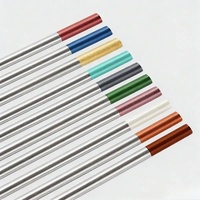 Varillas de soldadura TIG de tungsteno de grano fino con punta azul WL20 AWS EWL-A-2 2.4mm 3/32" 10 piezas/caja Venta al por mayor de fábrica China