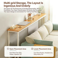 Meuble de rangement et console moderne en acier étroit, gain de place, écologique et durable pour salon
