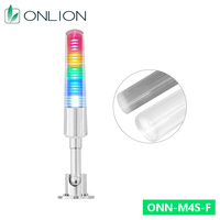 Lampu Menara Sinyal ONN-M4S-F 5-lapis 5-warna Alas Lipat Kap Lampu Ganda LED Cantik Buatan Pabrik Grosir