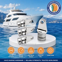 Accessoires de quincaillerie marine pour bateaux et yachts : Insert rond à œil intérieur en acier inoxydable 316 pour montage de bimini, pour tube de 3/4 pouce (19 mm)