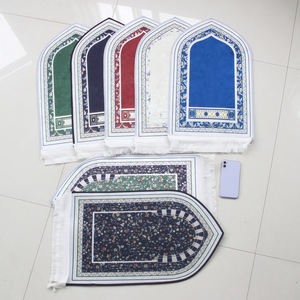Soft and Plush <b>Prayer</b> <b>Mat</b> with Tassels Printed Crystal Velvet Living Room Carpet for Absorption and Comfort - Product Image 5