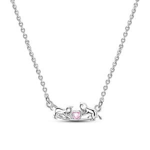 Collar con Colgante <span class=keywords><strong>de</strong></span> Caballo con Microincrustaciones <span class=keywords><strong>de</strong></span> Circonia - Cadena <span class=keywords><strong>de</strong></span> <span class=keywords><strong>Eslabones</strong></span> Chapada en Oro - Regalo <span class=keywords><strong>de</strong></span> Aniversario y Compromiso para Él/Ella - Joyería <span class=keywords><strong>de</strong></span> Plata 925 - Product Image 4