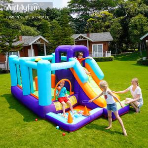 AirMyFun di alta qualità di salto gonfiabile buttafuori castello gonfiabile <span class=keywords><strong>casa</strong></span> con scivolo e cerchio di tiro grande <span class=keywords><strong>casa</strong></span> di rimbalzo con scivolo - Product Image 6
