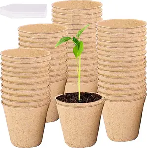 Yuchen Pot bunga biodigrade, Pot tanaman gaya kertas Pot bunga hijau kecil untuk taman