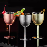 Onbreekbare 150ml 5oz Kelk Goblet Voedselveilig 304 RVS Proefbeker Drinkglas Cocktailwijnglas voor Bar Feest Restaurant