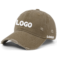 Gorra de Béisbol Deportiva Vintage, Desgastada, de Algodón Lavado, con Visera Curva, Ajustable, para Hombre y Mujer, con Logotipo Personalizado