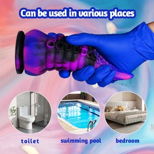 Realistico mostro arcobaleno Dildo a forma di polpo anale Plug <span class=keywords><strong>Sex</strong></span> <span class=keywords><strong>Toy</strong></span> per gli uomini e le donne in Silicone liquido - Product Image 3