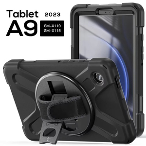 Ốp bảo vệ vỏ giáp xoay 360 cho Samsung cho Galaxy Tab A9 Vỏ máy tính bảng 3 trong 1 bằng nhựa cứng có dây đeo vai chân đế - Product Image 1