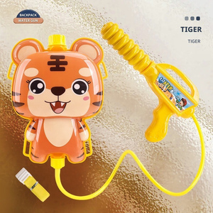 Pistolet à eau électrique en forme de camion de pompiers de dessin animé pour enfants, sac à dos en plastique, jouet de plage, jeu d'eau d'été, vente en gros - Product Image 6