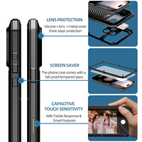 Étui robuste en alliage d'aluminium pour iPhone 18 Pro Max 17 Pro 16 Plus, protection intégrale antichoc avec protection d'écran