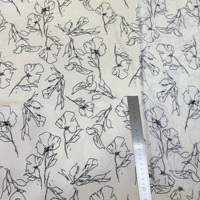Tissu brodé 100% polyester, technique tissée, entièrement extensible, style uni, tricoté, trame enduite de PE, poids moyen, pour femme, usage domestique