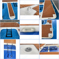 Plateforme flottante gonflable pour jet ski avec surface antidérapante en EVA, taille/couleur/logo personnalisables, avec pompe