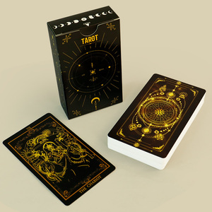 Cartas de <span class=keywords><strong>Tarot</strong></span> con Impresión Personalizada y Estampado en Negro y Dorado en Caja Premium para un Juego Completo de Cartas de <span class=keywords><strong>Tarot</strong></span> y Guía - Product Image 5