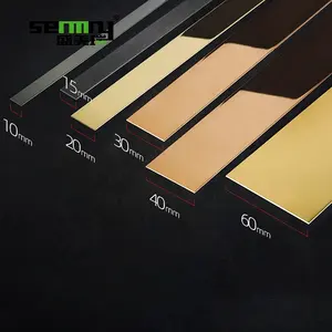 High Quality Stainless Steel Flat Trim Wall Decorative Trim 304 Stainless Steel Tile Trimming Strip